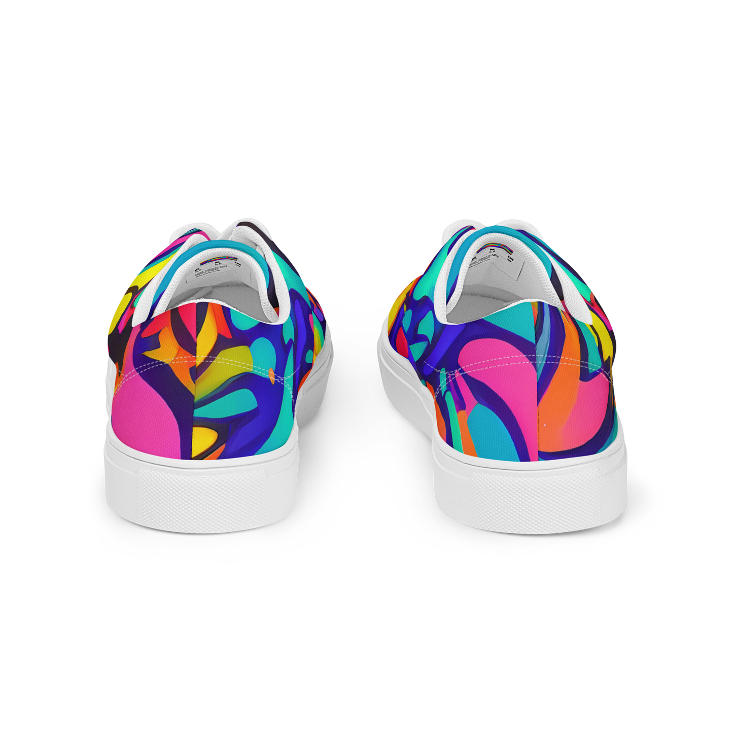 Women's Lace-Up Canvas Shoes - Electric Ecstasy