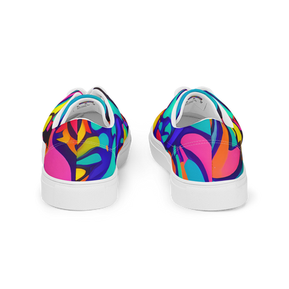 Women's Lace-Up Canvas Shoes - Electric Ecstasy
