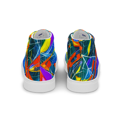 Men's High Top Canvas Shoes - Arkhipov Waves