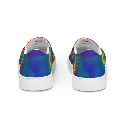 Men's Slip-On Canvas Shoes - Luminous Whirl