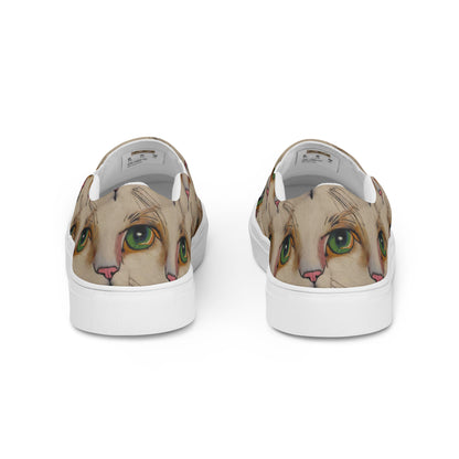 Women's Slip-On Canvas Shoes - Emerald Gaze