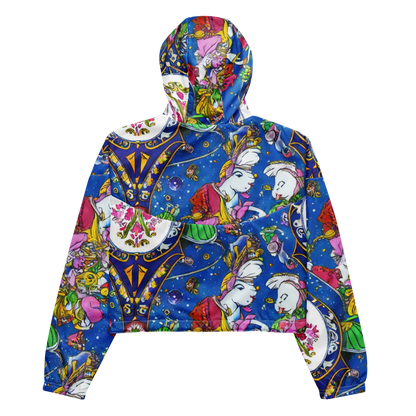 Women's Cropped Windbreaker - Galactic Masquerade