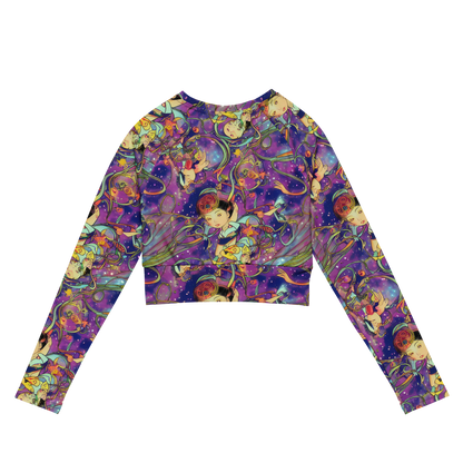 Long Sleeve Crop Top - Spiral of Stardust