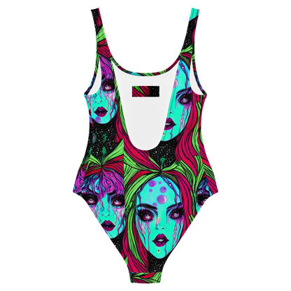 One-Piece Swimsuit - Luminous Nightfall