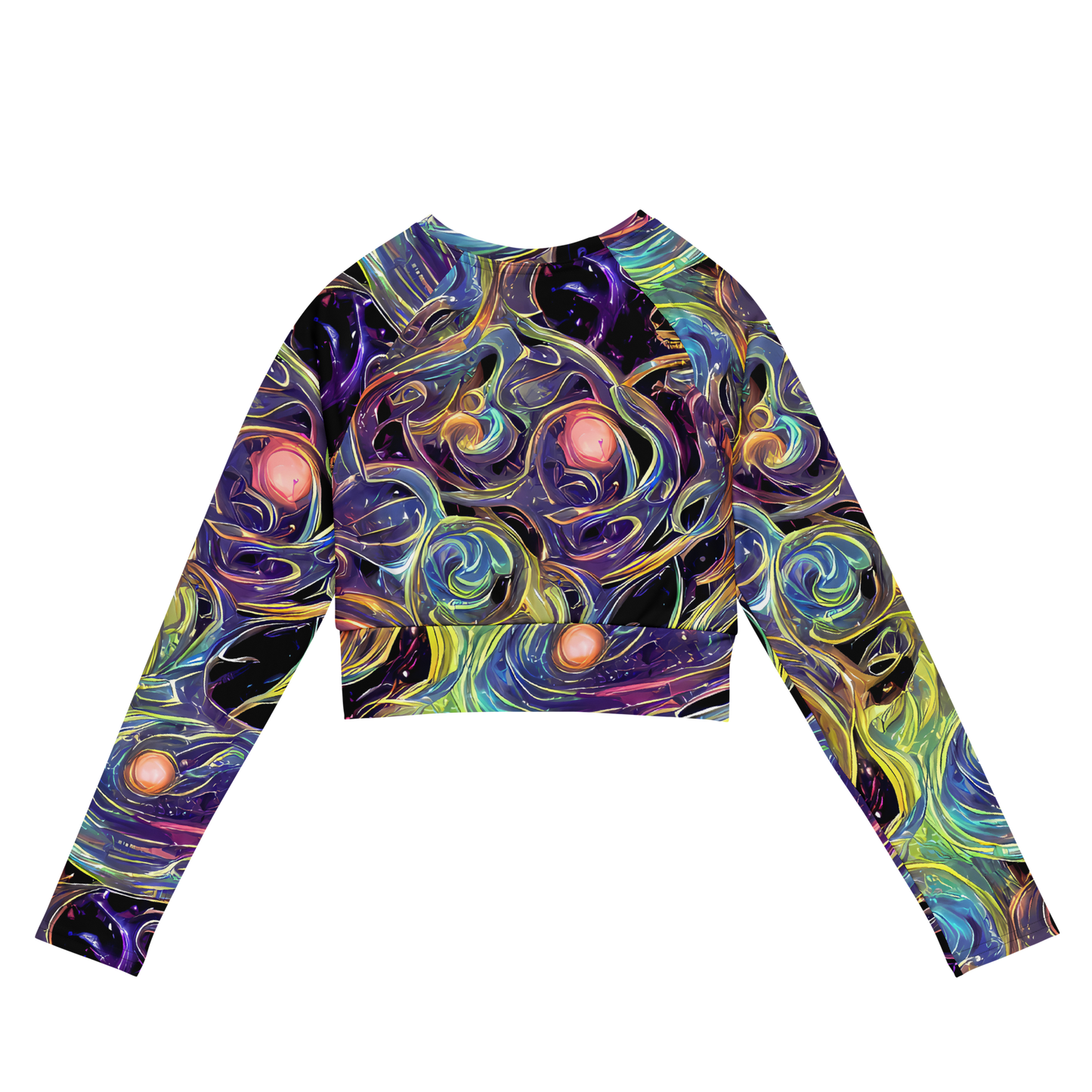 Long Sleeve Crop Top - Lebacq Swirl