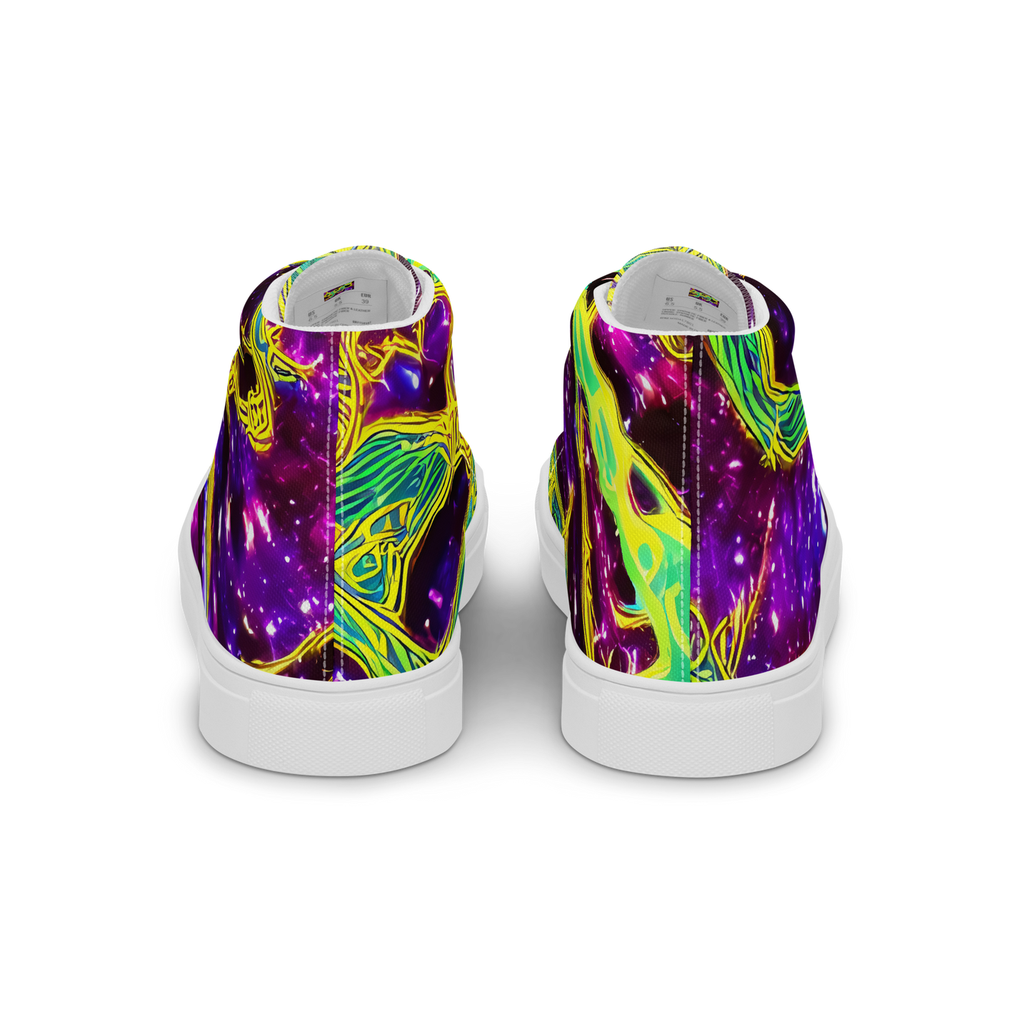 Men's High Top Canvas Shoes - Galactic Web