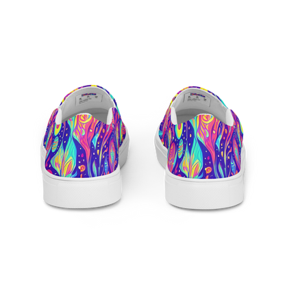 Men's Slip-On Canvas Shoes - Mystic Petal Dance