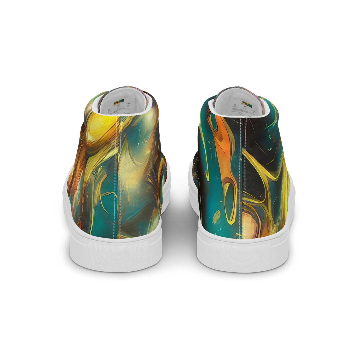 Men's High Top Canvas Shoes - Elegant Whirl