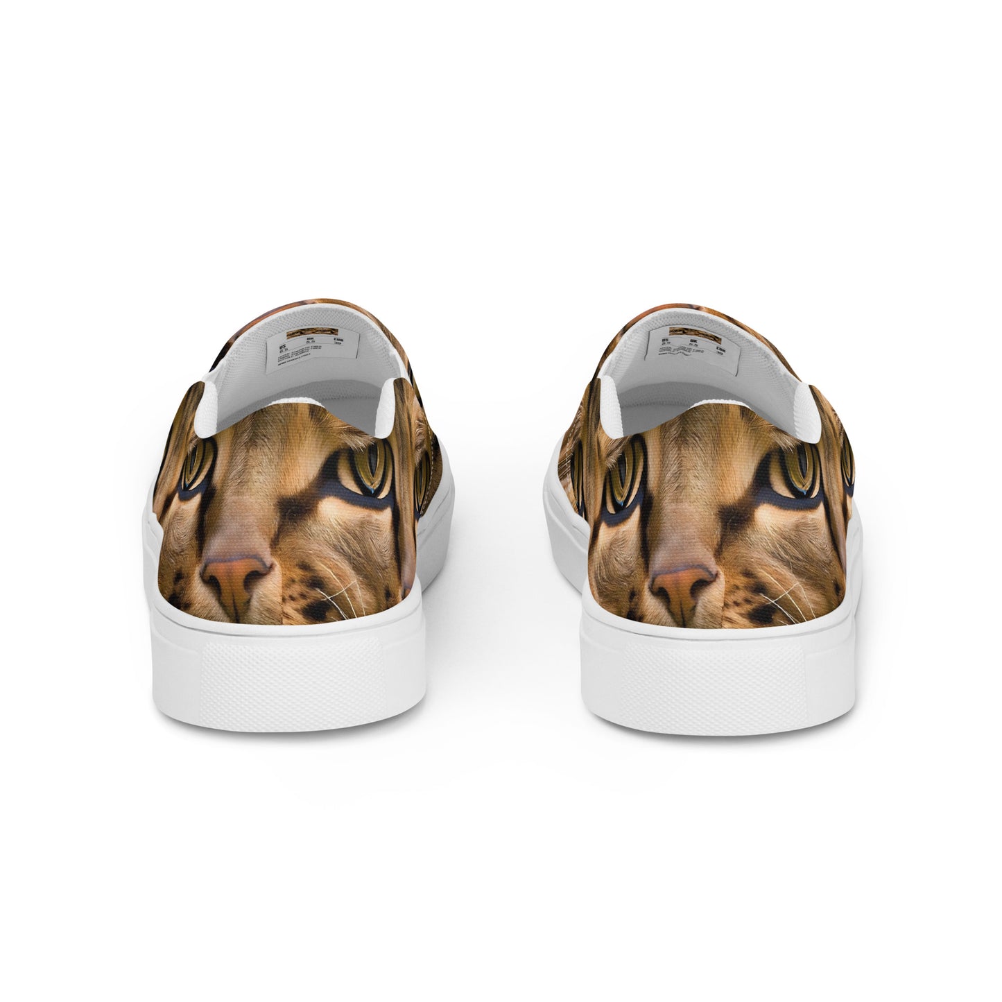 Women's Slip-On Canvas Shoes - Feline Whisper
