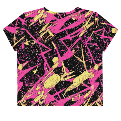 Women's Crop Tee - Galaxy Graffiti