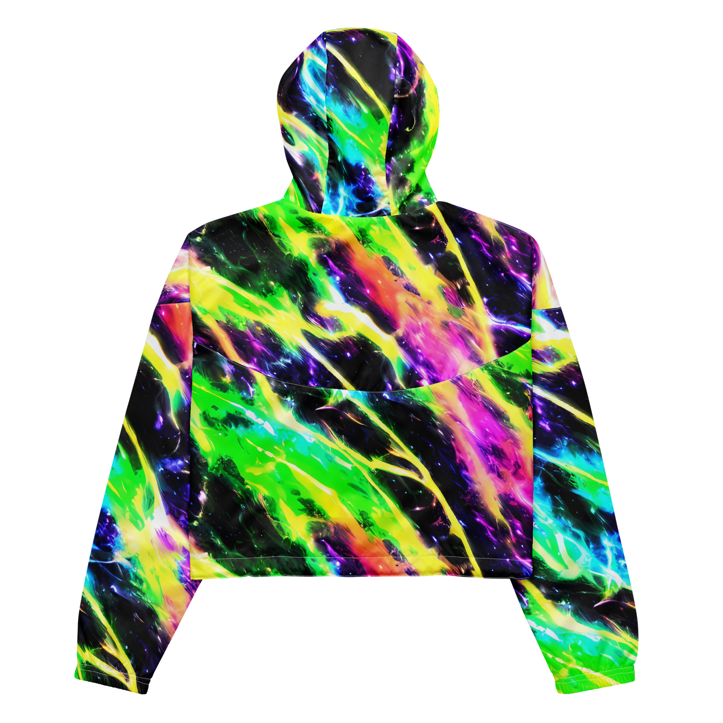 Women's Cropped Windbreaker - Chromatic Surge