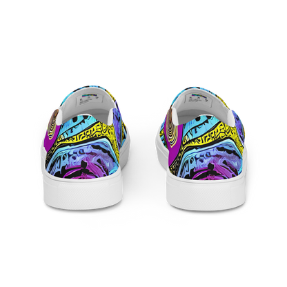 Women's Slip-On Canvas Shoes - Orbiting Orbs