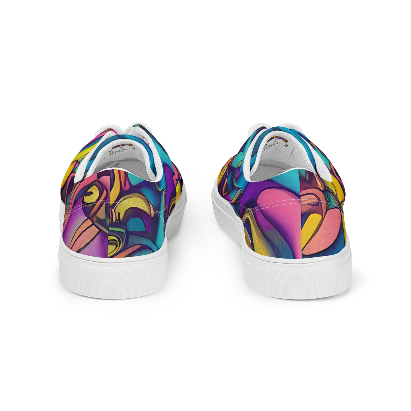 Women's Lace-Up Canvas Shoes - Pre-Raphaelite Wave