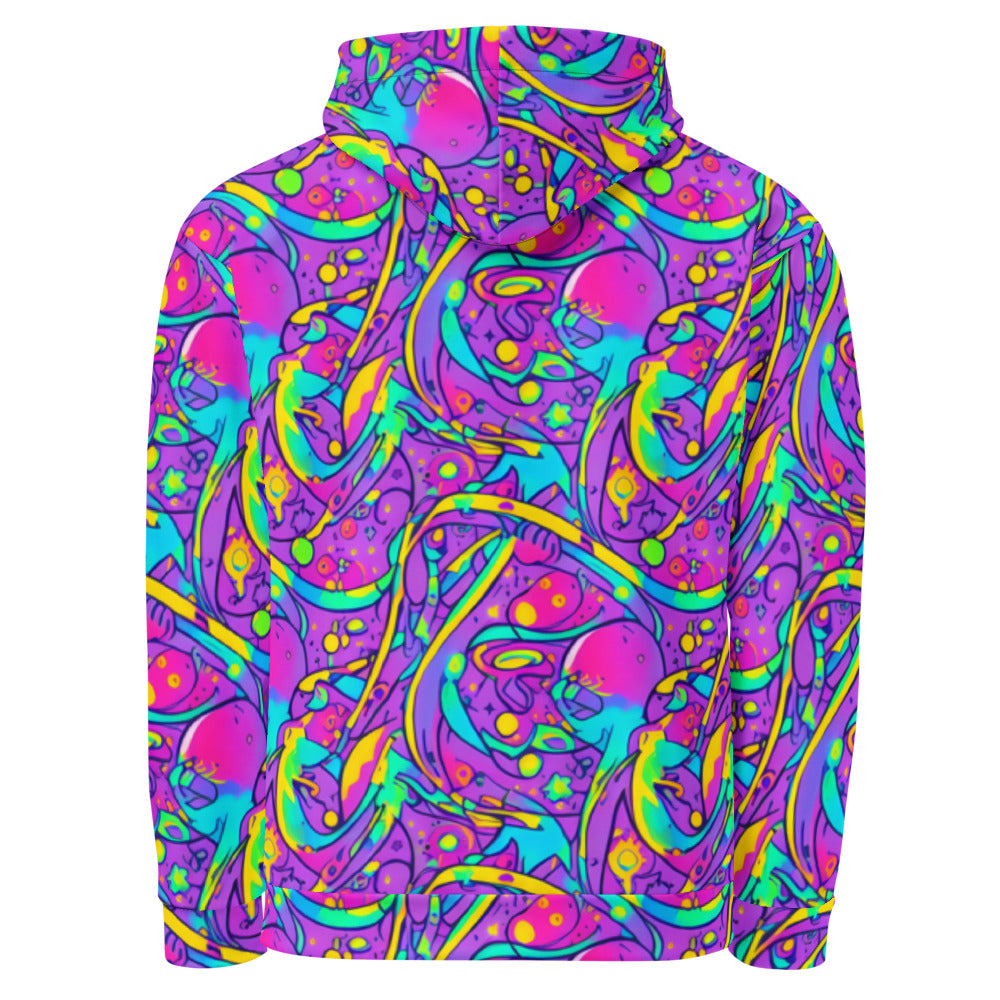 Hoodie - Neon Galaxy Whirl