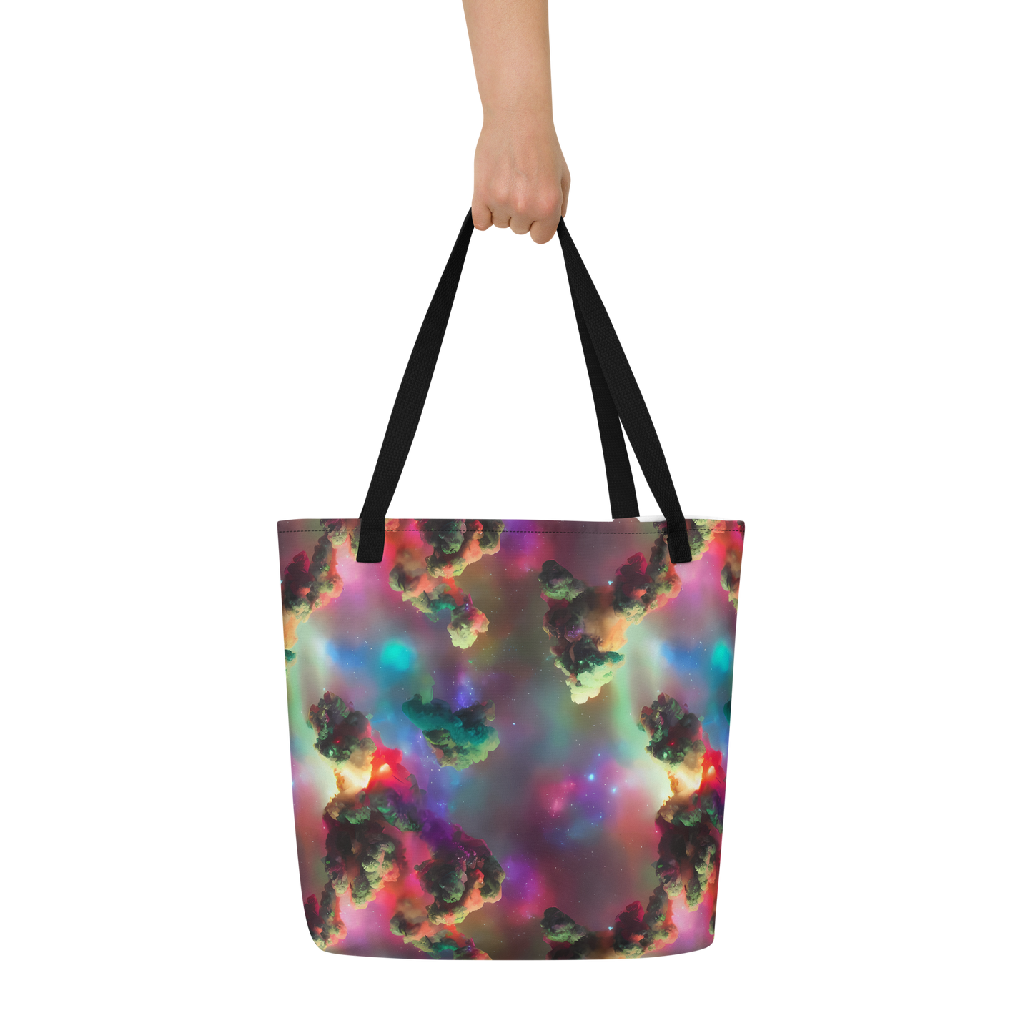 Large Tote Bag w/ Pocket - Nebula Dreams