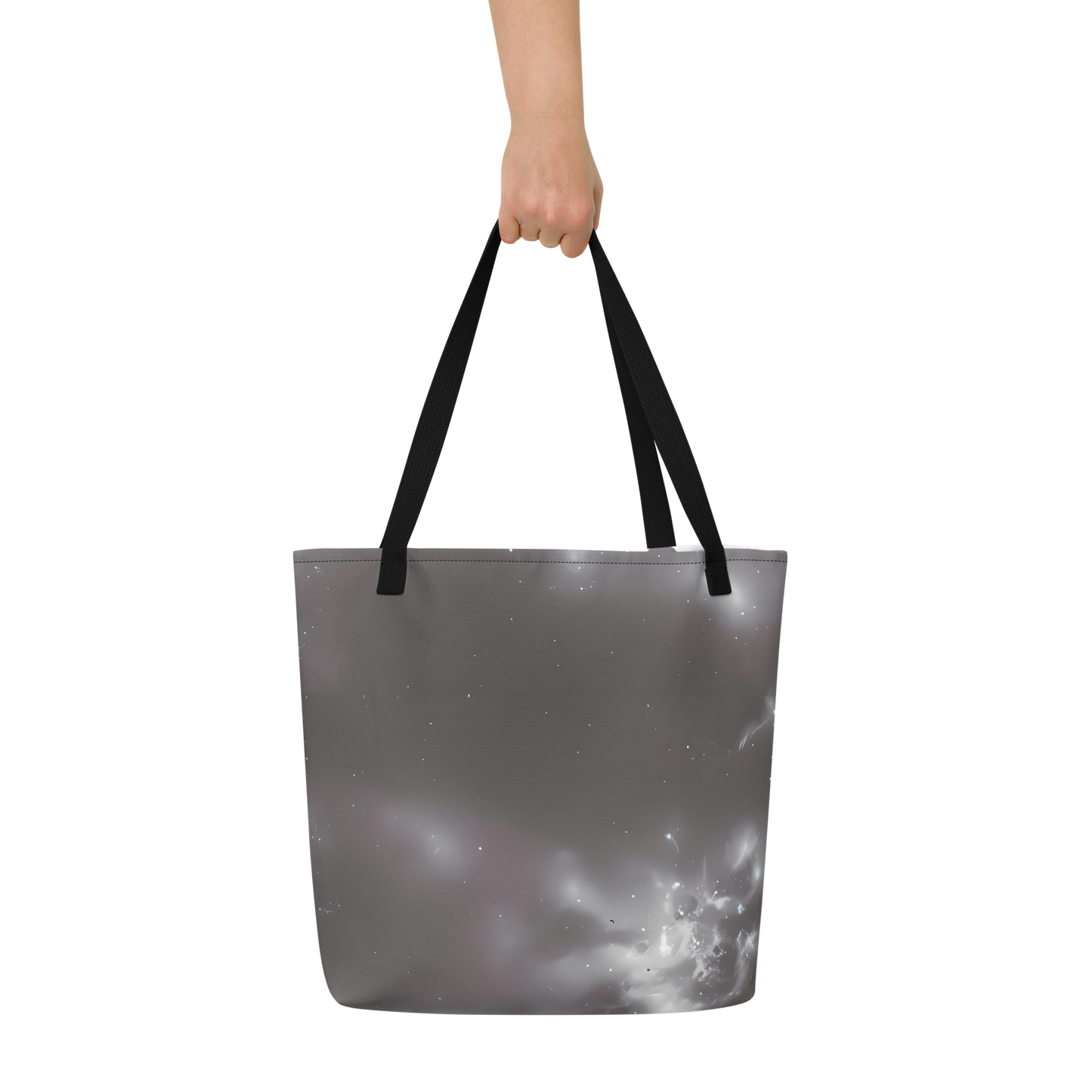 Large Tote Bag w/ Pocket - Silver Nebula
