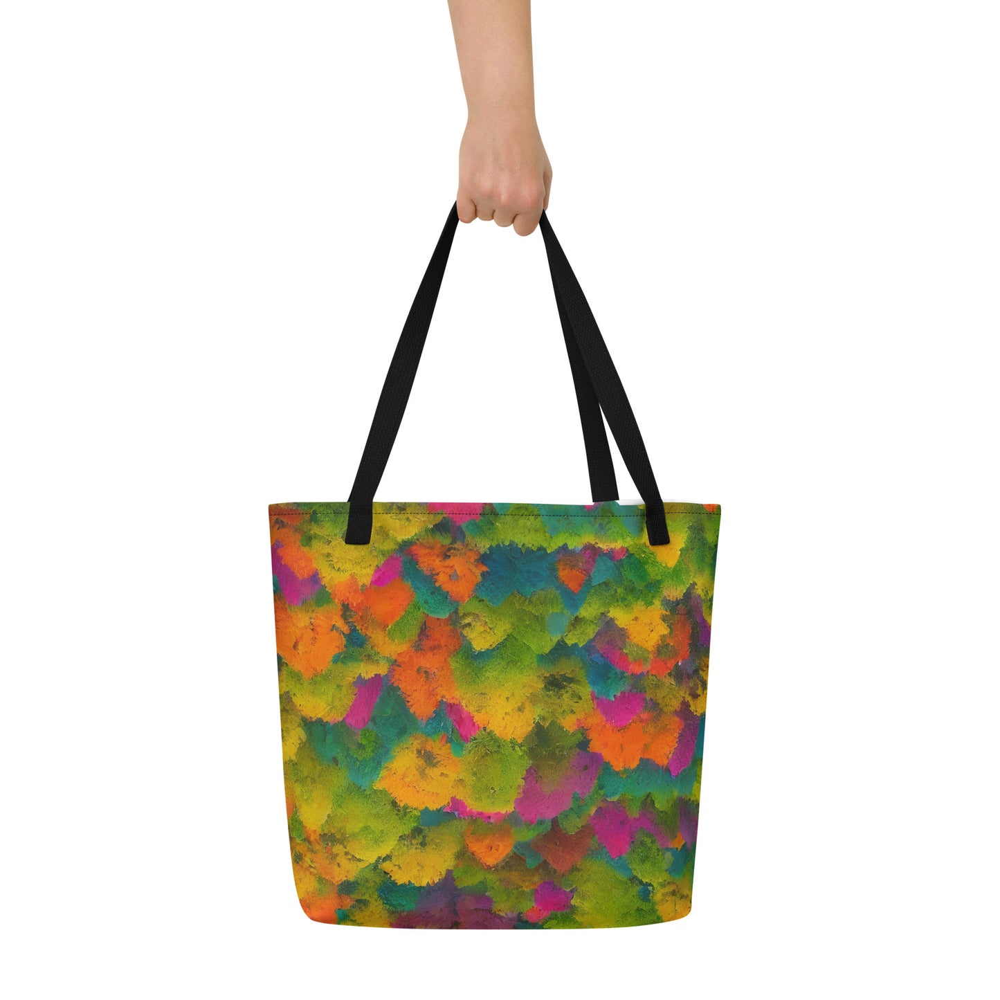 Large Tote Bag w/ Pocket - Autumn Kaleidoscope