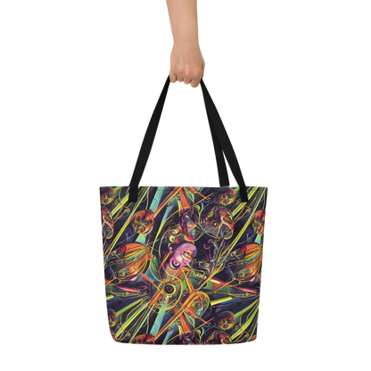Large Tote Bag w/ Pocket - Psychedelic Deep Space