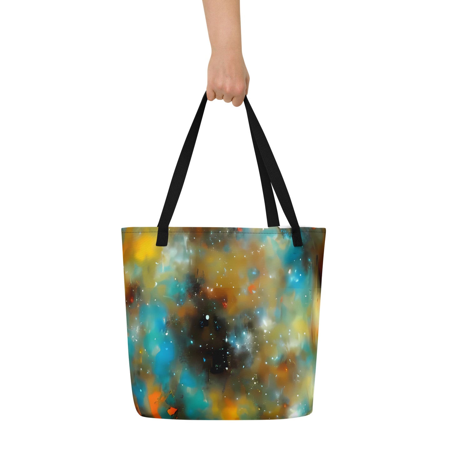 Large Tote Bag w/ Pocket - Abstract Tapestries