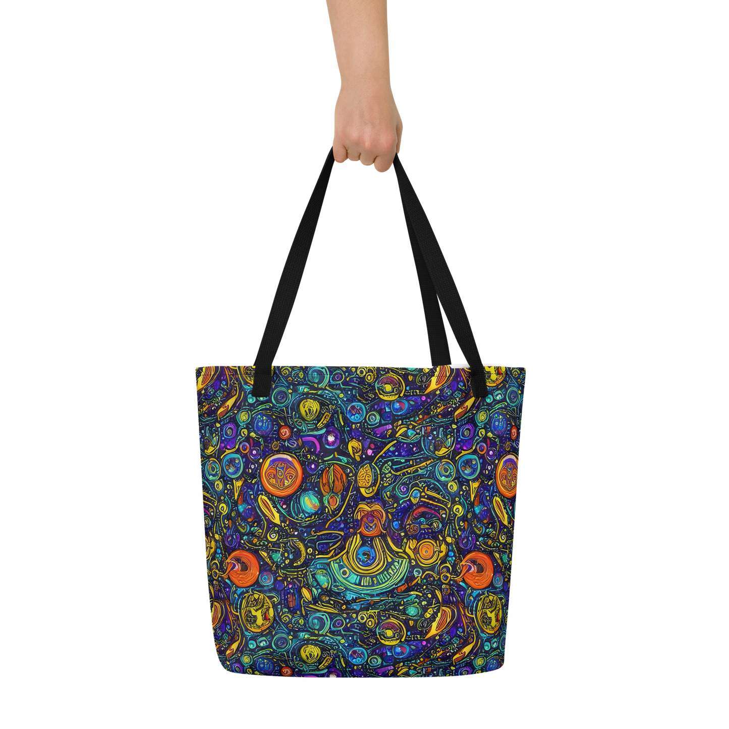 Large Tote Bag w/ Pocket - Vasnetsov Vortex