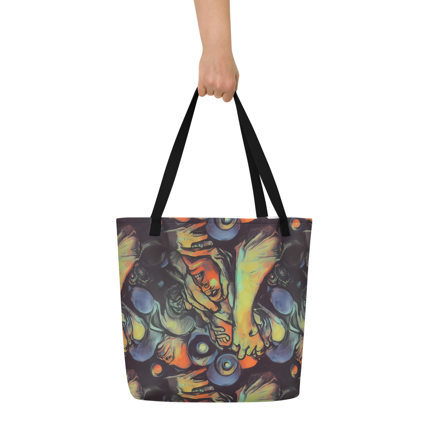 Large Tote Bag w/ Pocket - Cosmic Scream