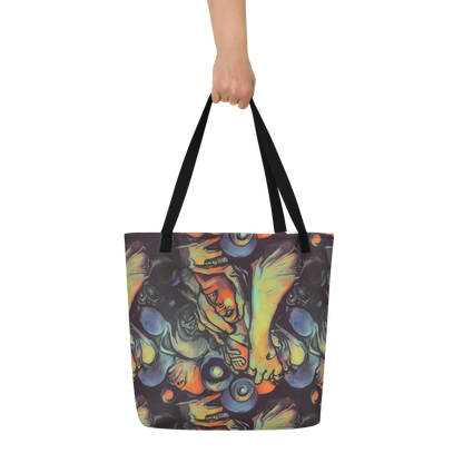 Large Tote Bag w/ Pocket - Cosmic Scream