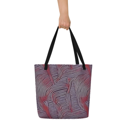 Large Tote Bag w/ Pocket - Nebula Waves