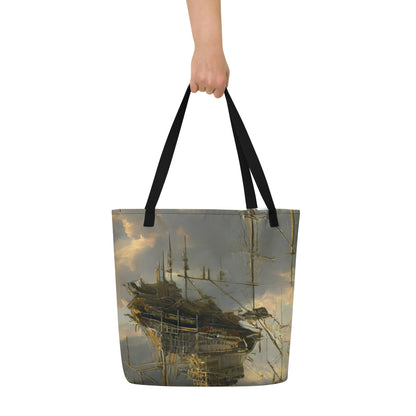 Large Tote Bag w/ Pocket - Ethereal Armada