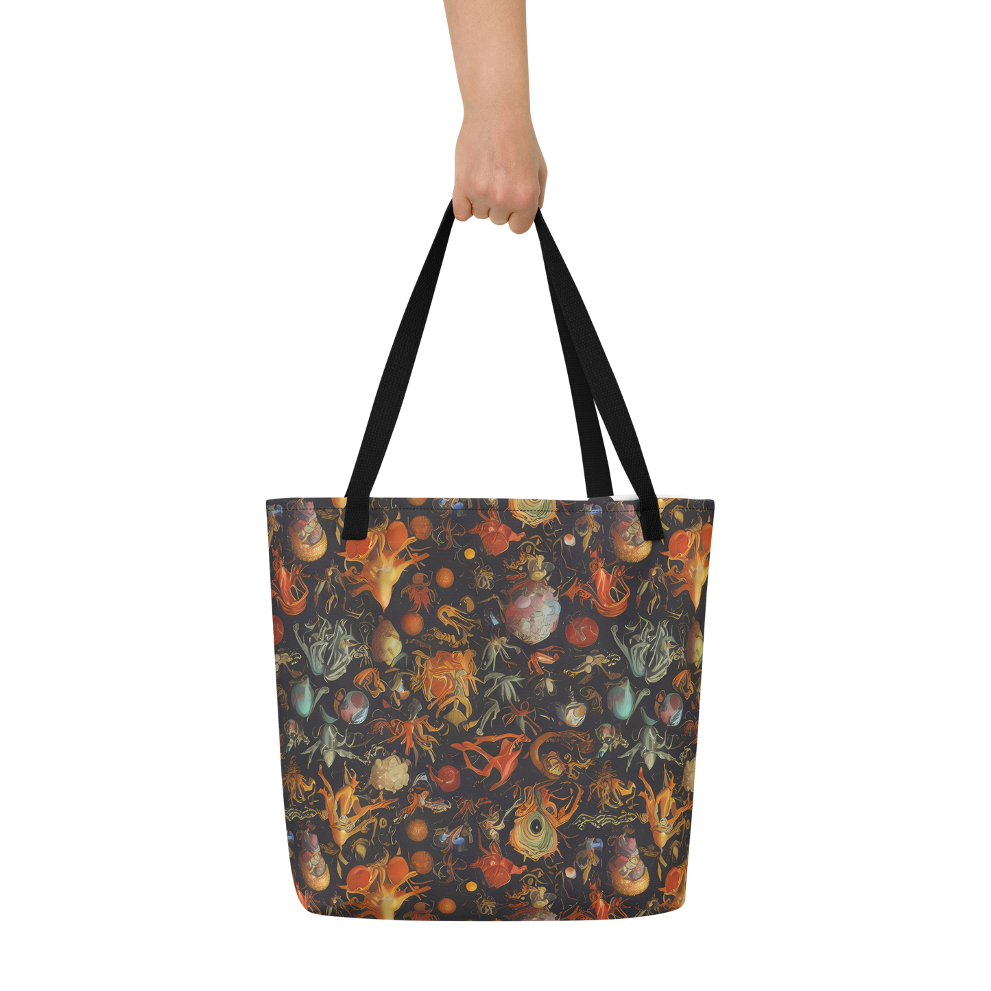 Large Tote Bag w/ Pocket - Florescent Void