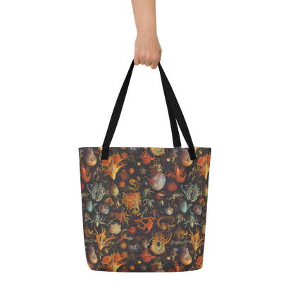 Large Tote Bag w/ Pocket - Florescent Void