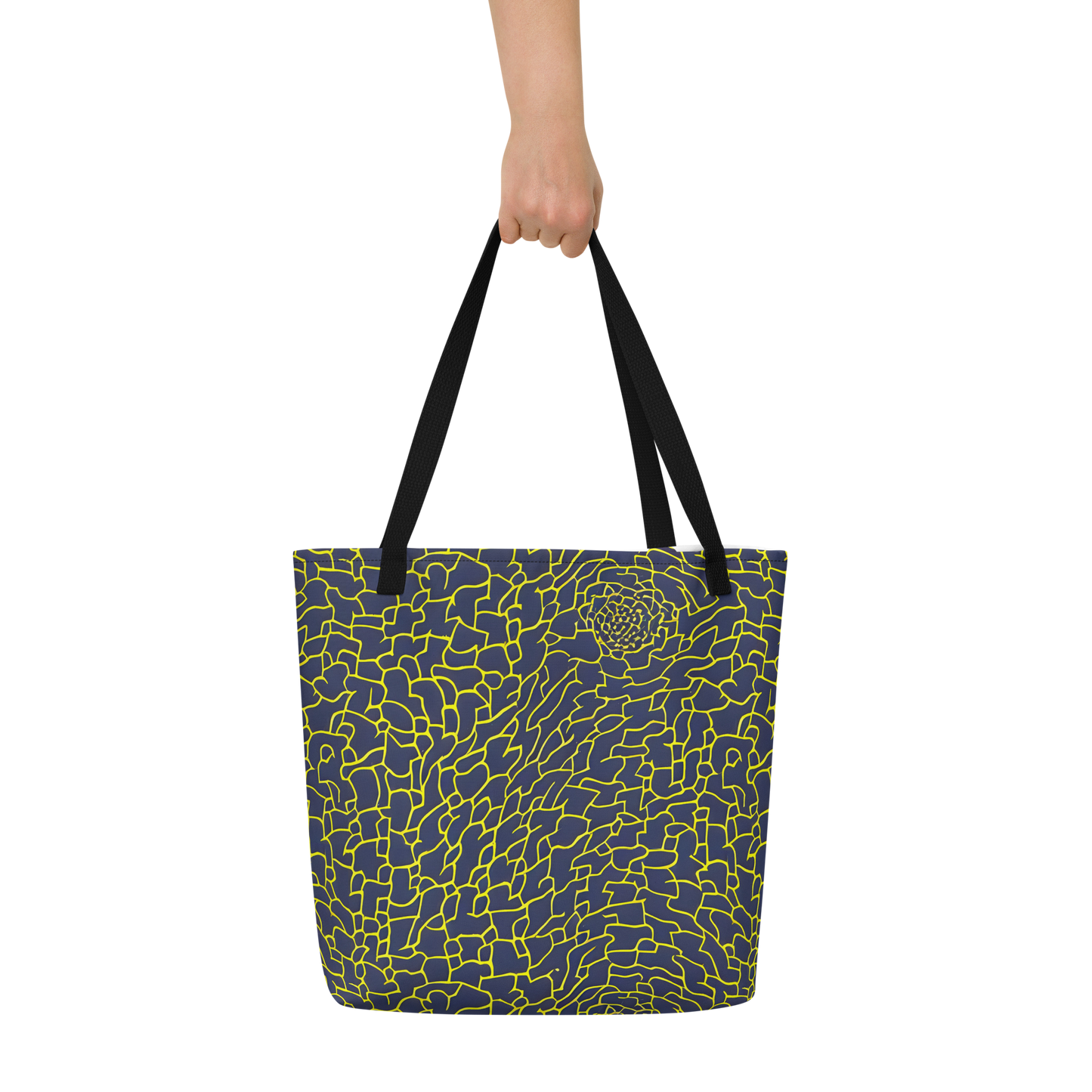 Large Tote Bag w/ Pocket - Nightshade Maze