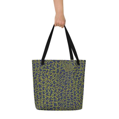Large Tote Bag w/ Pocket - Nightshade Maze