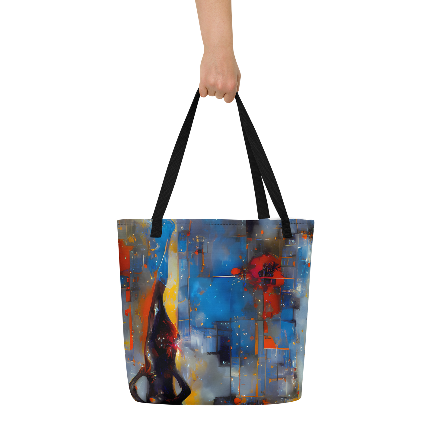 Large Tote Bag w/ Pocket - Neoblock Fusion