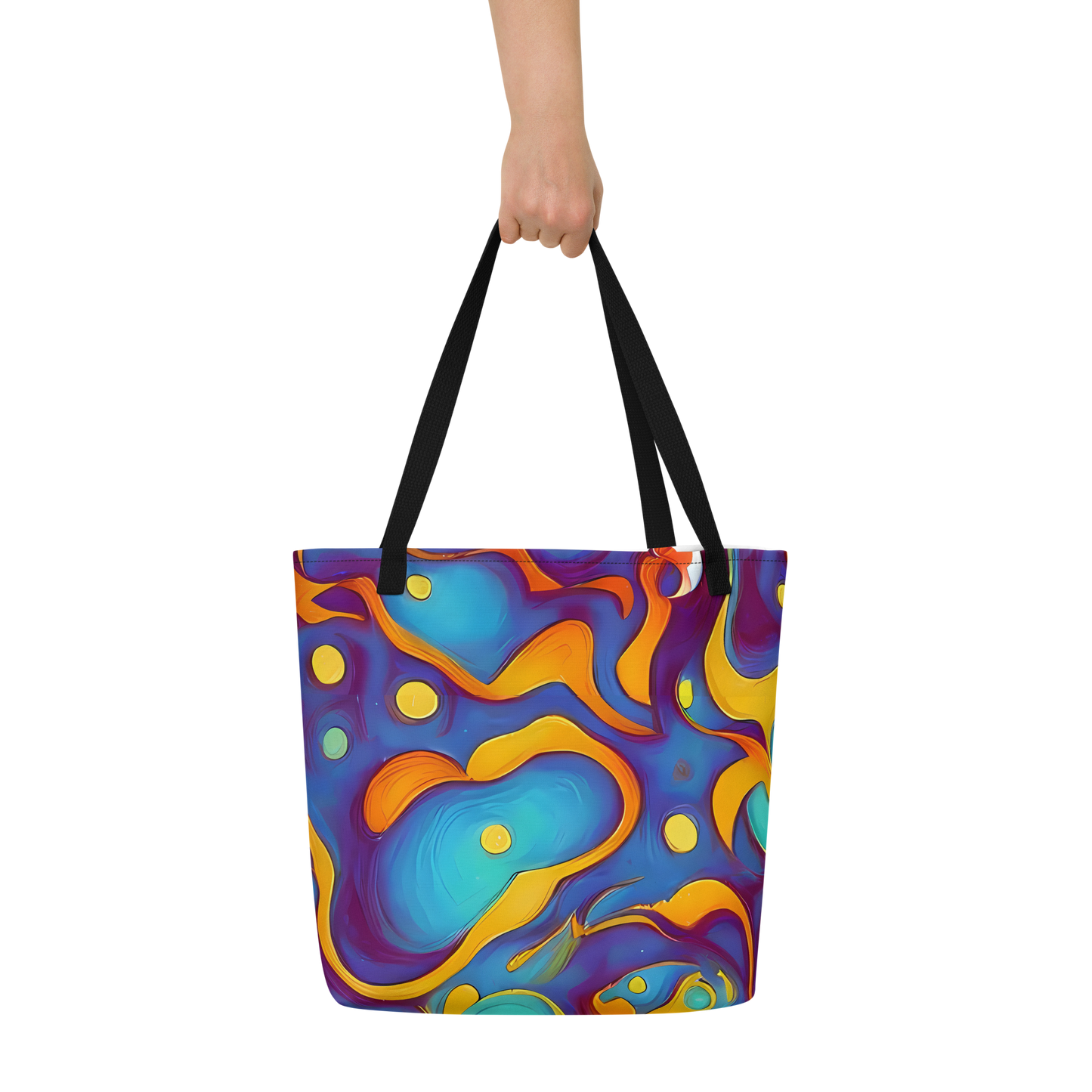 Large Tote Bag w/ Pocket - Pelton Swirl