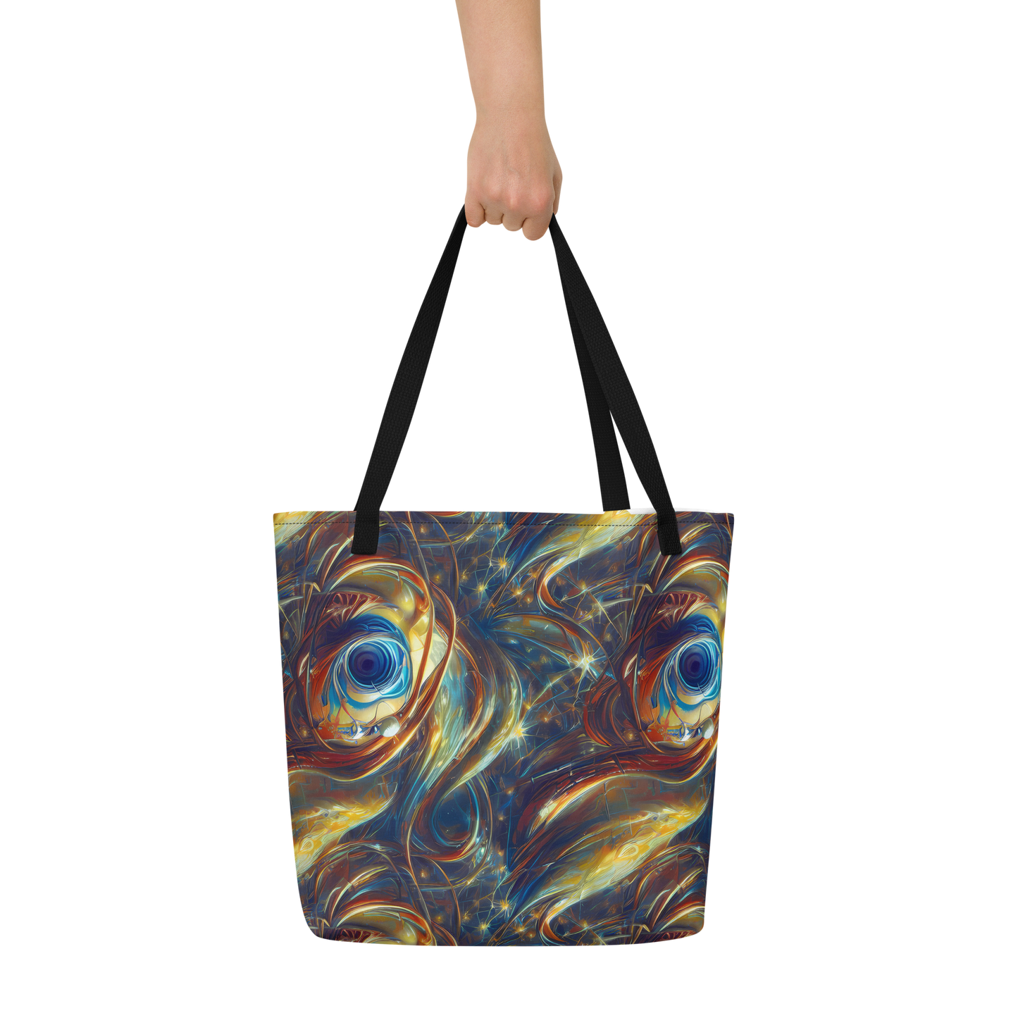 Large Tote Bag w/ Pocket - Celestial Vortex