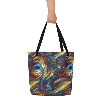 Large Tote Bag w/ Pocket - Celestial Vortex