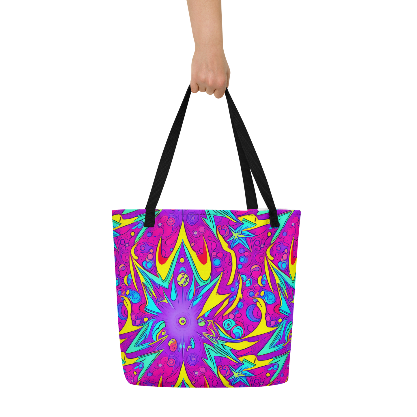 Large Tote Bag w/ Pocket - Nebula Radiance