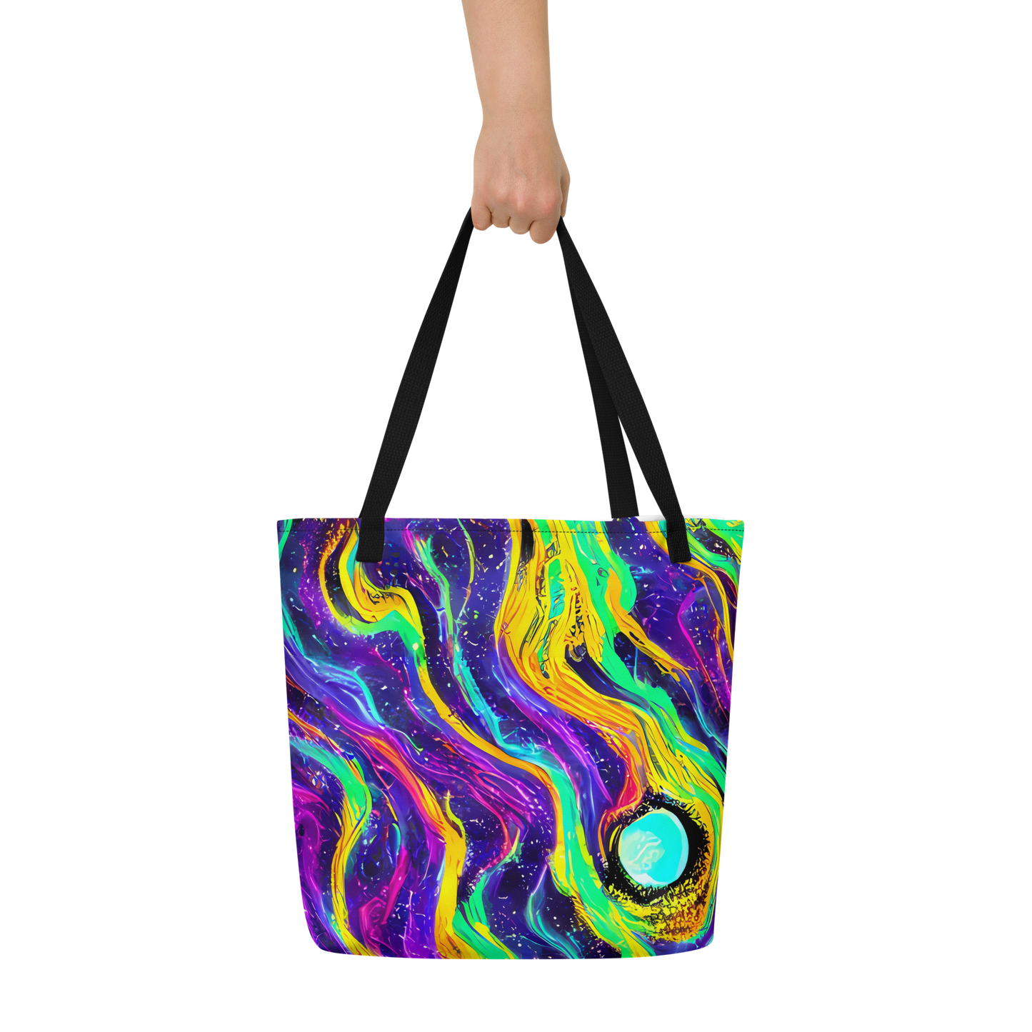 Large Tote Bag w/ Pocket - Jackson Swirl