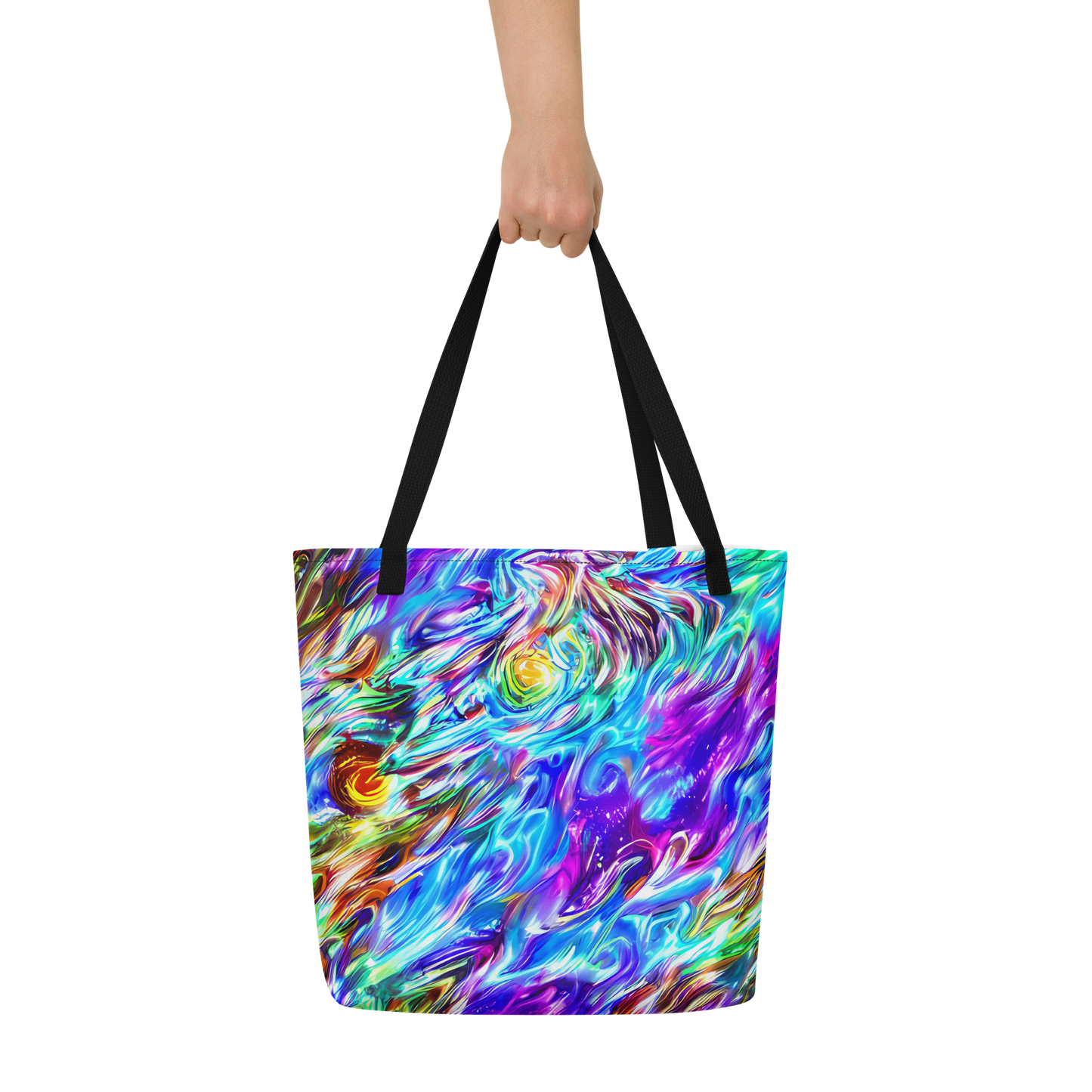 Large Tote Bag w/ Pocket - Faini Whirlwind