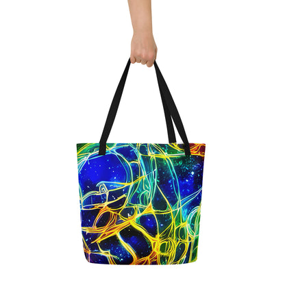 Large Tote Bag w/ Pocket - Dancing in the Ether