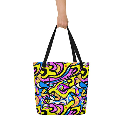 Large Tote Bag w/ Pocket - Britto's Odyssey