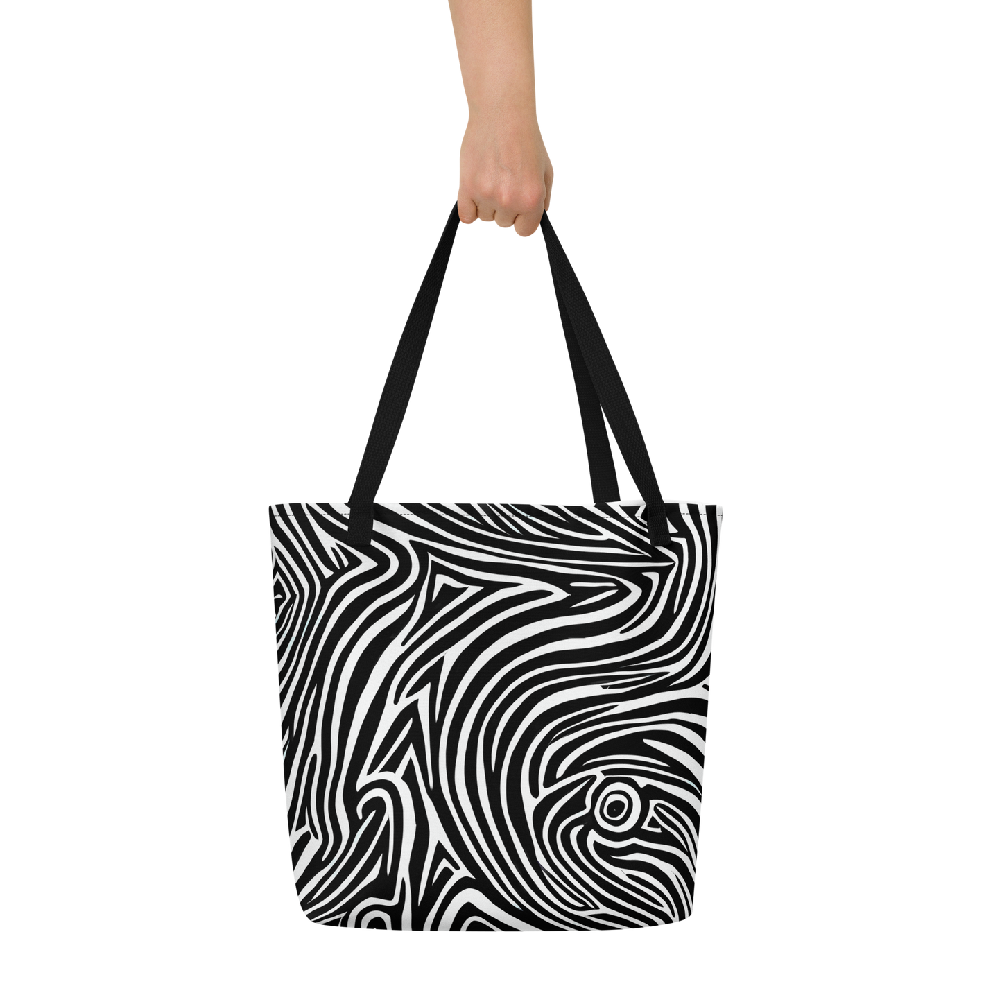 Large Tote Bag w/ Pocket - Vortex Veins