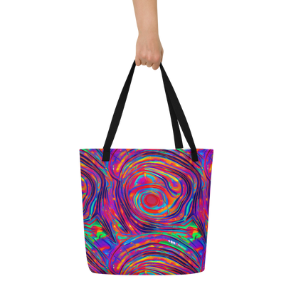 Large Tote Bag w/ Pocket - Quantum Spiral