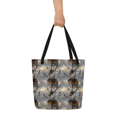 Large Tote Bag w/ Pocket - Skyward Adventure