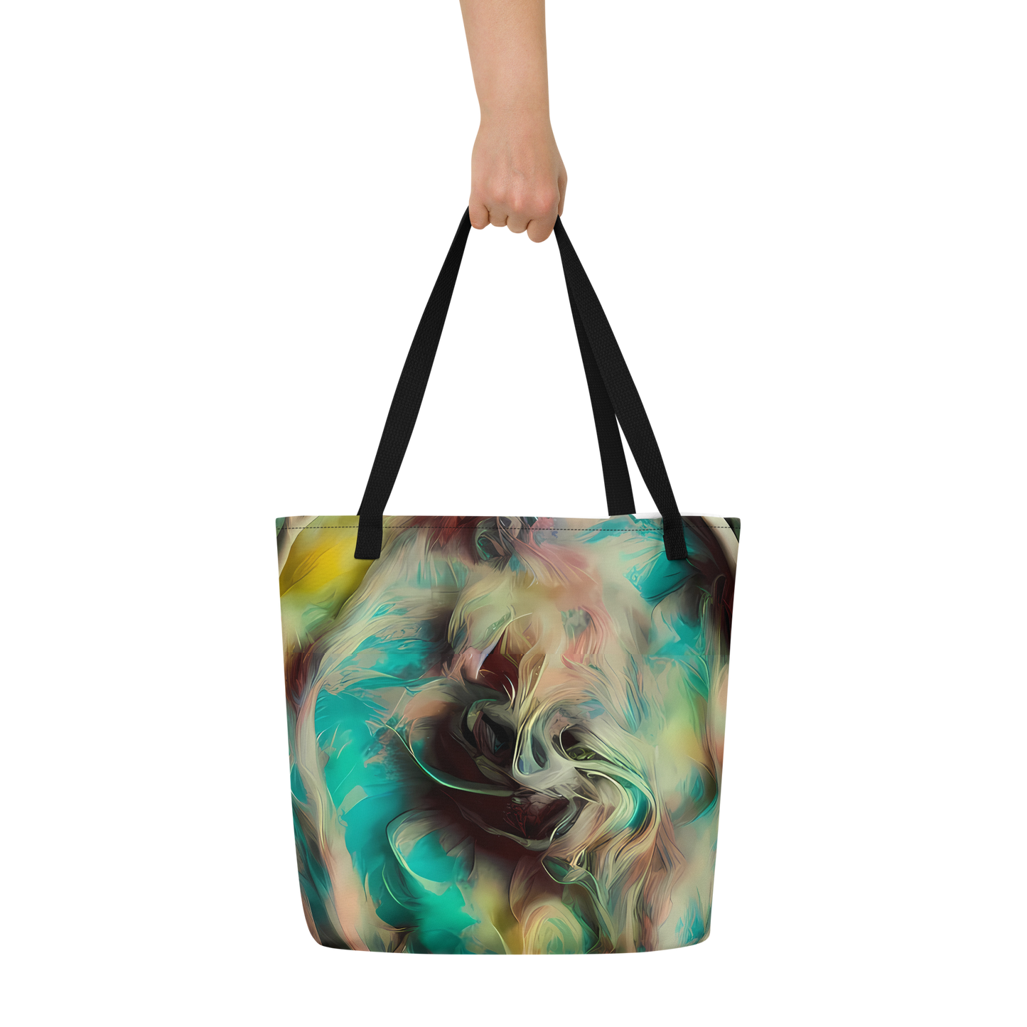 Large Tote Bag w/ Pocket - Enchanted Fusion