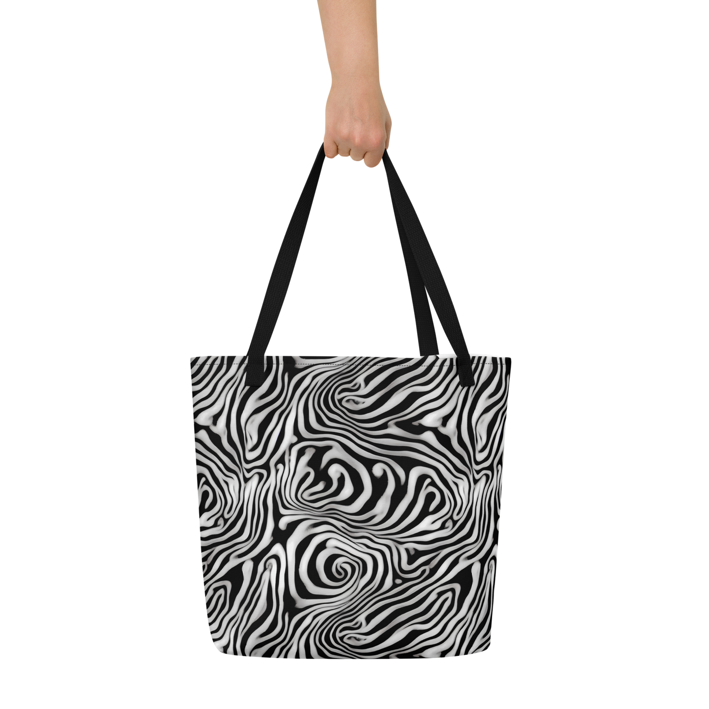 Large Tote Bag w/ Pocket - Warped Cosmos