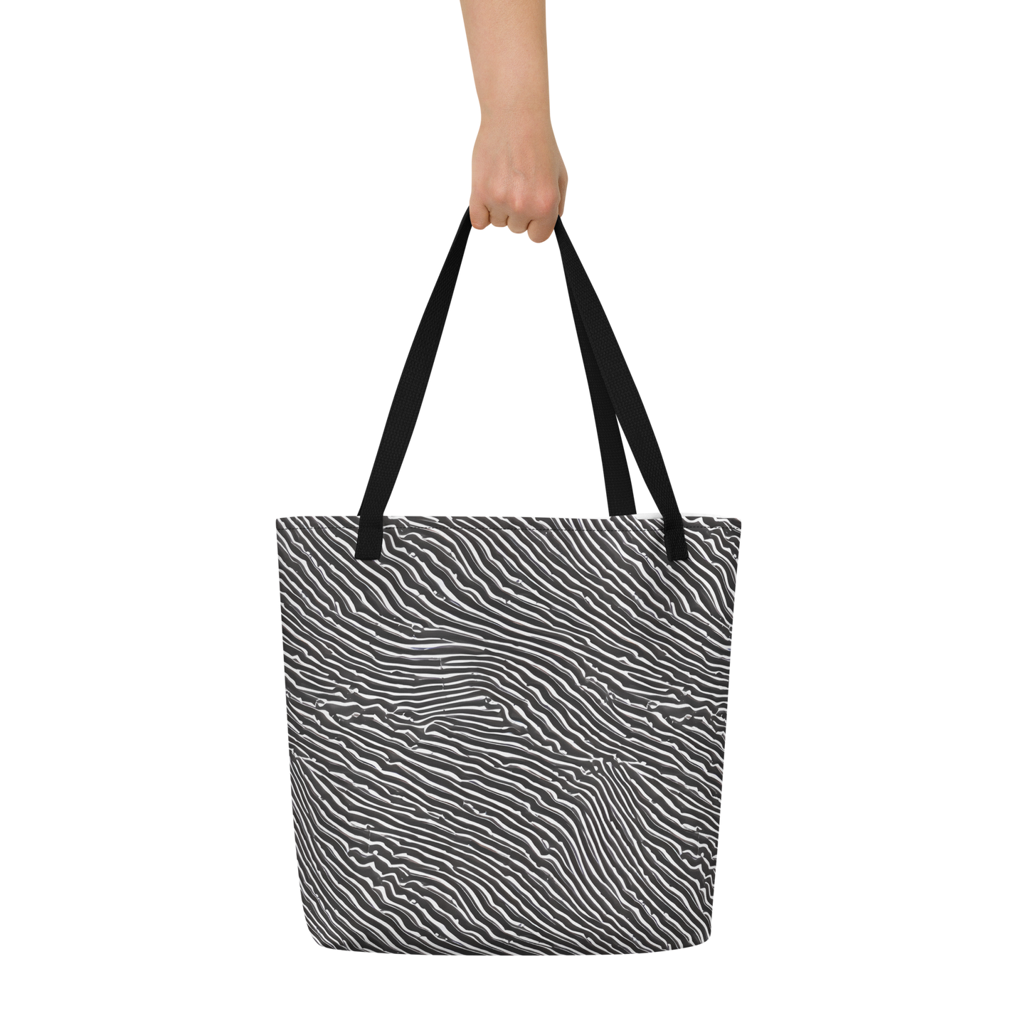 Large Tote Bag w/ Pocket - Hypnotic Waves