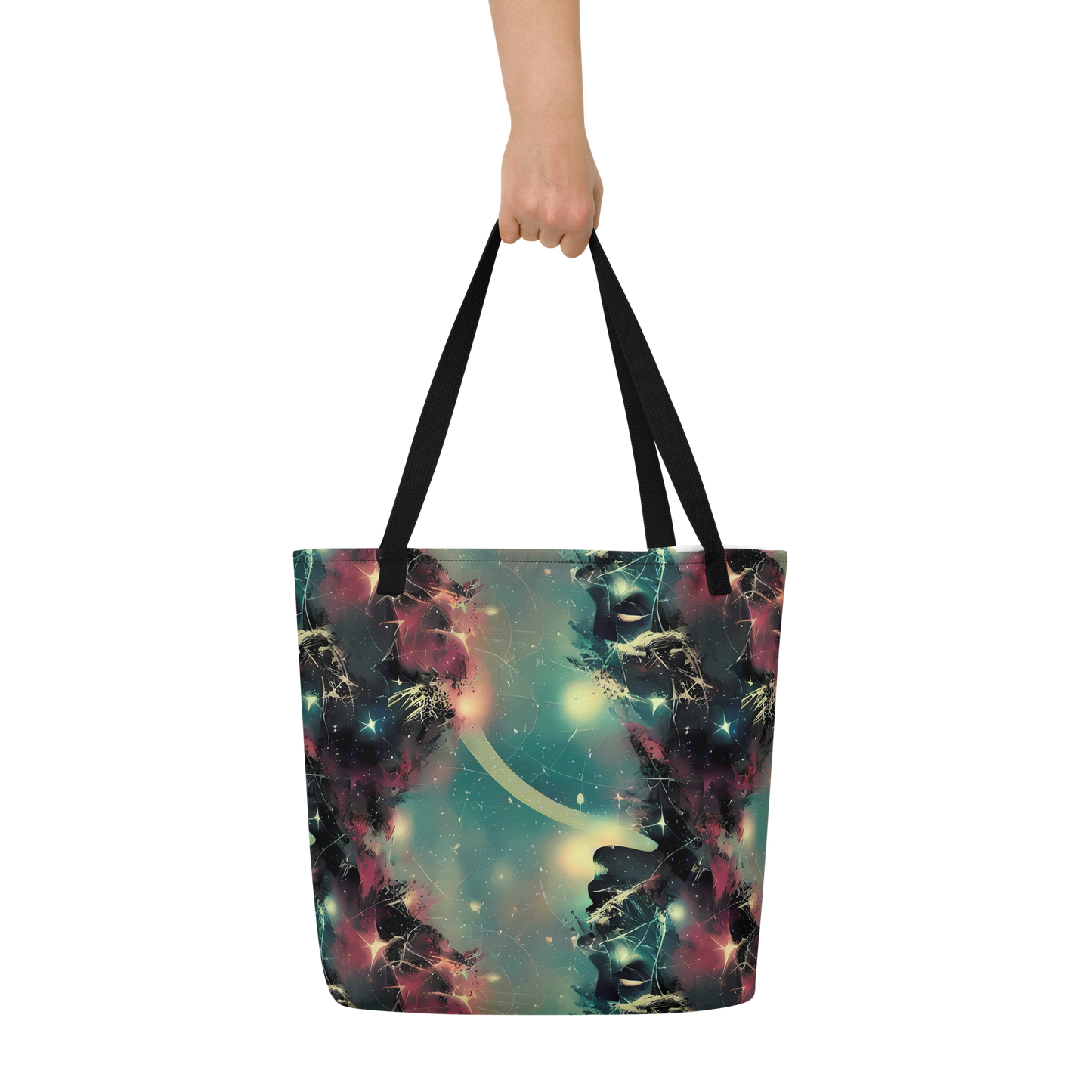 Large Tote Bag w/ Pocket - Galactic Serpent