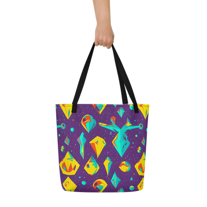 Large Tote Bag w/ Pocket - Cascading Prism