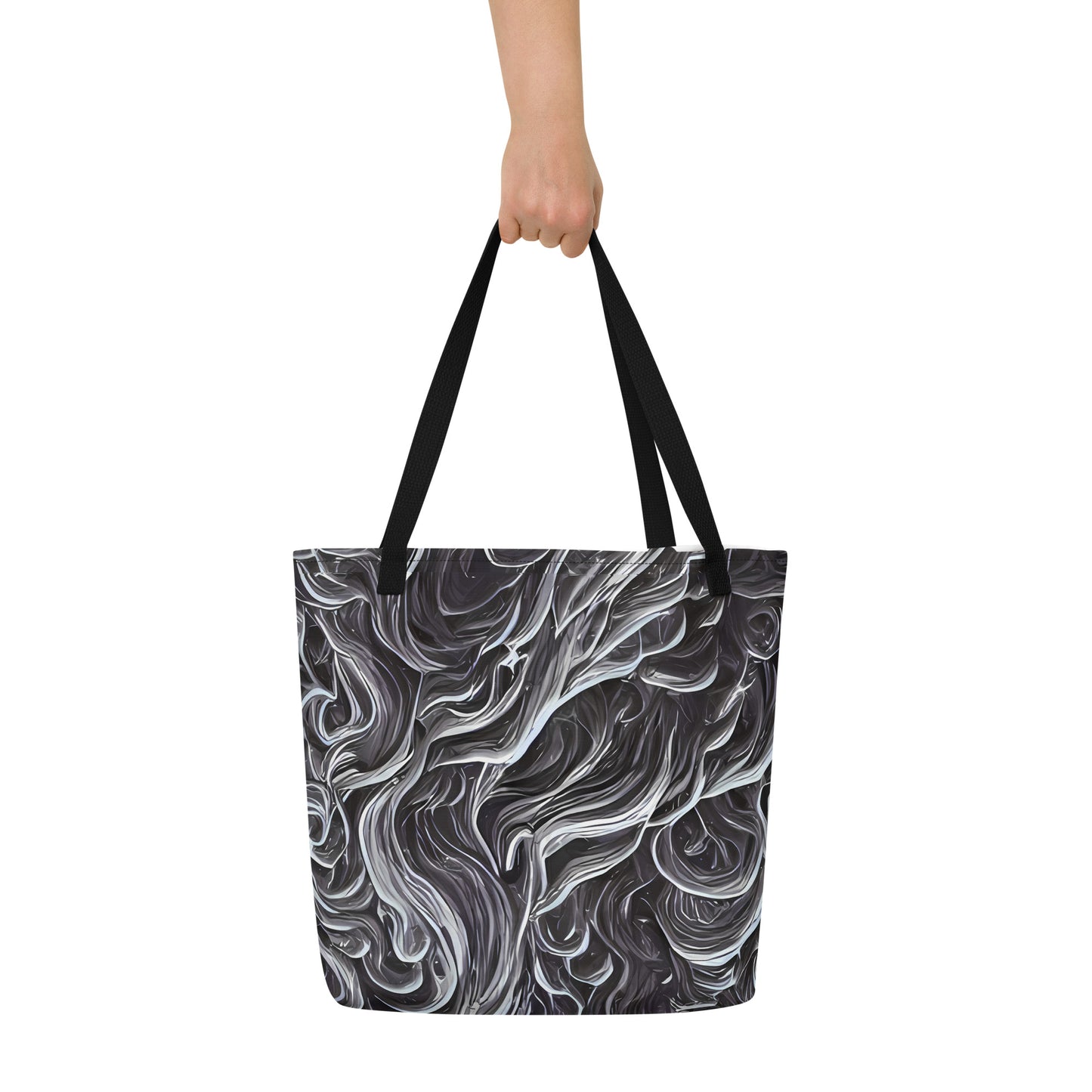 Large Tote Bag w/ Pocket - Savrasov Swirls